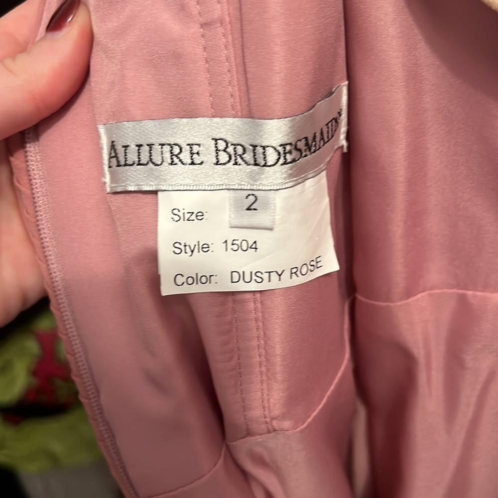 Allure Bridals Dusty Rose Chiffon Bridesmaid Dress - Picture 5 of 5